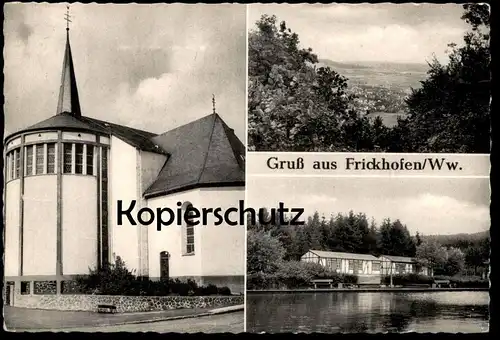ÄLTERE POSTKARTE GRUSS AUS FRICKHOFEN Westerwald Dornburg AK postcard Ansichtskarte cpa