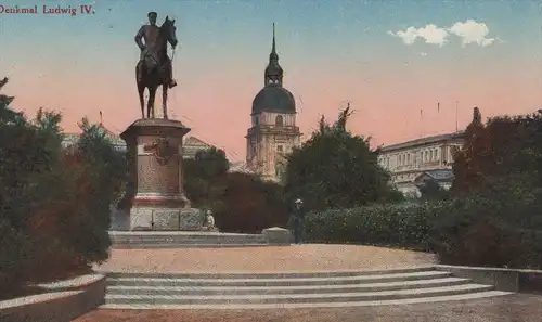 ALTE POSTKARTE DARMSTADT DENKMAL LUDWIG IV. monument AK postcard Ansichtskarte cpa