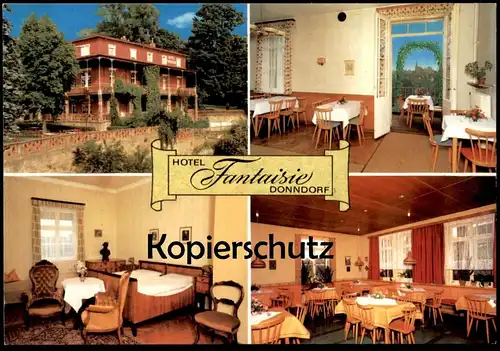 ÄLTERE WERBEKARTE HOTEL FANTAISIE DONNDORF ECKERSDORF Bayreuth AK Postkarte postcard Ansichtskarte cpa