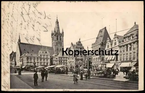 ALTE POSTKARTE TRIER HAUPTMARKT MARKT market marché postcard Ansichtskarte cpa AK