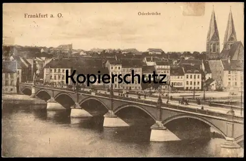 ALTE POSTKARTE FRANKFURT AN DER ODER ODERBRÜCKE 1932 Brücke bridge pont postcard Ansichtskarte cpa AK