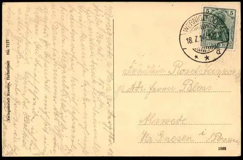 ALTE POSTKARTE WERNIGERODE AM HARZ CHRISTIANENTAL AK Ansichtskarte postcard cpa