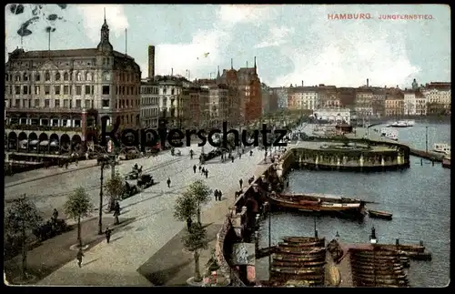 ALTE POSTKARTE HAMBURG JUNGFERNSTIEG AK Ansichtskarte postcard cpa