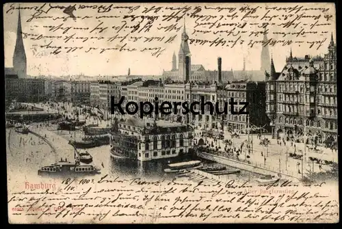 ALTE POSTKARTE HAMBURG ALTER JUNGFERNSTIEG AK Ansichtskarte postcard cpa