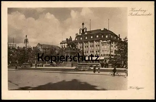 ALTE POSTKARTE HAMBURG RATHAUSMARKT H. V. SEGGERN Rathaus Markt AK Ansichtskarte postcard cpa