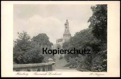 ALTE POSTKARTE HAMBURG BISMARCK-DENKMAL H. V. SEGGERN monument AK cpa Ansichtskarte postcard