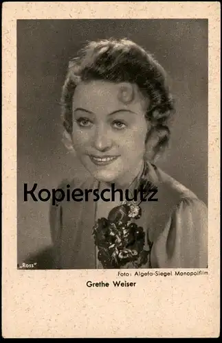 ALTE POSTKARTE GRETHE WEISER SCHAUSPIELERIN actor actress Kino Film Hochzeitsreise zu dritt Ansichtskarte postcard cpa