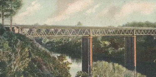 ALTE POSTKARTE HAMILTON NEW ZEALAND RAILWAY BRIDGE OVER WAIKATO RIVER Neuseeland Ansichtskarte AK cpa postcard