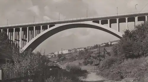 ALTE POSTKARTE PIRMASENS ZEPPELINBRÜCKE 1940 MIT BLICK AUF DIE OBERE STADT Brücke bridge pont Ansichtskarte postcard cpa