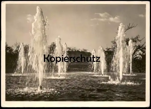 ALTE POSTKARTE REICHSGARTENSCHAU STUTTGART 1939 BEI DEN WASSERSPIELEN Brunnen fontaine foutain Gartenschau cpa AK