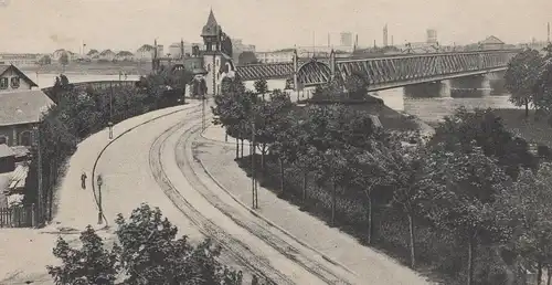 ALTE POSTKARTE RHEINBRÜCKEN BEI KEHL Rheinbrücken Brücken Brücke bridge pont Ansichtskarte postcard cpa AK