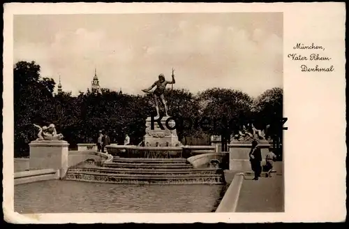 ALTE POSTKARTE MÜNCHEN VATER RHEIN DENKMAL monument Ansichtskarte postcard cpa AK