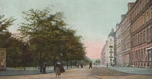 ALTE POSTKARTE CHEMNITZ ZÖLLNERPLATZ MIT BRÜHL Litfasssäule cpa AK Ansichtskarte postcard