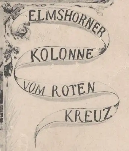 ALTE POSTKARTE ELMSHORNER KOLONNE ROTES KREUZ ELMSHORN RAD Red cross bike bicycle croix rouge AK Ansichtskarte postcard