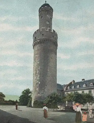 ALTE POSTKARTE BAD HOMBURG WEISSER TURM IM KÖNIGLICHEN SCHLOSS cpa AK Ansichtskarte postcard