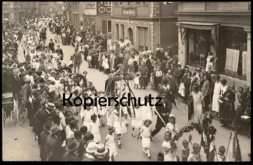 ALTE POSTKARTE COBURG FESTZUG 1925 SALVATORGASSE UMZUG FEST GESCHÄFT JOHANN REBLITZ cpa AK Ansichtskarte postcard