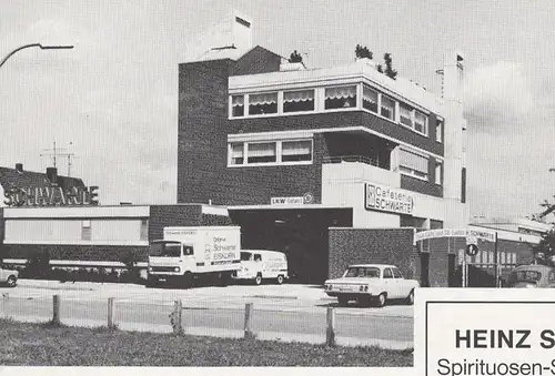 ALTE POSTKARTE OSNABRÜCK HEINZ SCHWARTE SPIRITUOSEN-SB-GROSSHANDEL CAFETERIA Alkohol alcohol postcard Ansichtskarte cpa