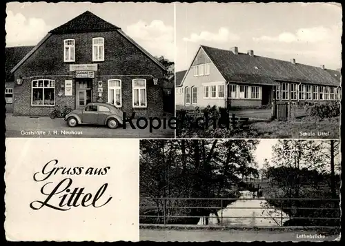 ÄLTERE POSTKARTE GRUSS AUS LITTEL VW KÄFER Volkswagen coccinelle Wardenburg Coca Cola Coke postcard Ansichtskarte