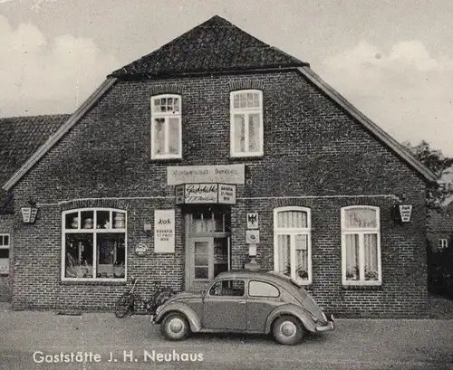 ÄLTERE POSTKARTE GRUSS AUS LITTEL VW KÄFER Volkswagen coccinelle Wardenburg Coca Cola Coke postcard Ansichtskarte