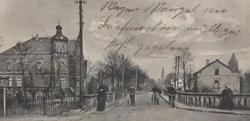 ALTE POSTKARTE GRUSS AUS RHEINE WESTFALEN NEUENKIRCHENERSTRASSE 1915 Neuenkirchener Strasse postcard Ansichtskarte cpa