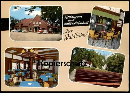 ÄLTERE POSTKARTE GREVEN RECKENFELD RESTAURANT UND KAFFEEWIRTSCHAFT ZUR WALDBÜHNE Ansichtskarte cpa AK postcard