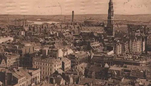 ALTE POSTKARTE HAMBURG BLICK VOM MICHAELIS KIRCHTURM Michaeliskirche Ansichtskarte cpa AK postcard