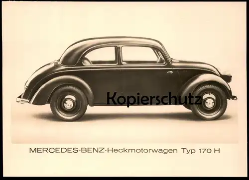 ALTE POSTKARTE MERCEDES-BENZ-HECKMOTORWAGEN TYP 170 H DAIMLER AUTO car cpa postcard AK Ansichtskarte