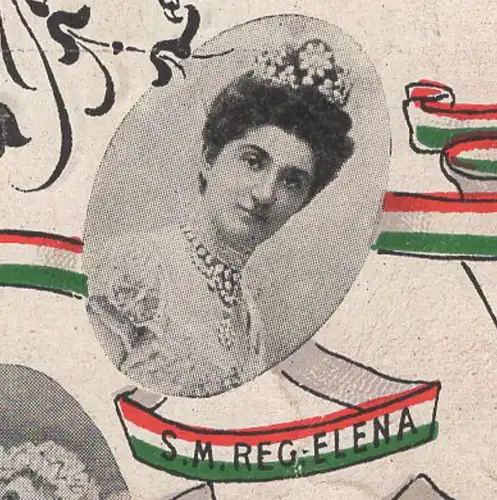 ALTE POSTKARTE 15 SETTEMBRE 1904 OMAGGIO AL LIETO EVENTO CORONA D'ITALIA EMAN III ELENA cpa postcard AK Ansichtskarte