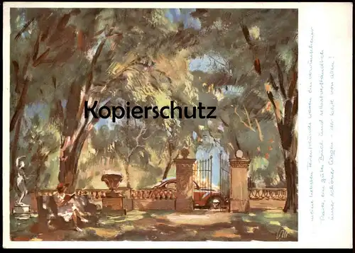 ALTE POSTKARTE VOLKSWAGEN VICTOR MUNDORFF VW KÄFER WERBUNG Coccinelle Auto car cpa AK Ansichtskarte postcard