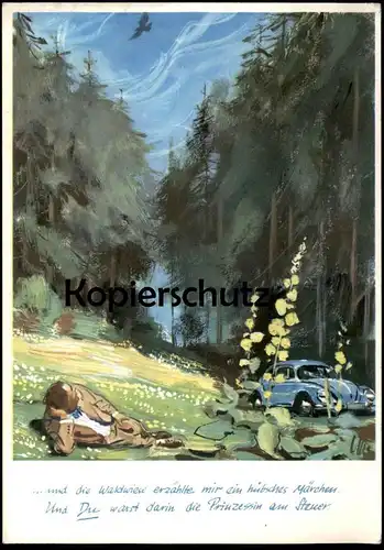 ALTE POSTKARTE VOLKSWAGEN VICTOR MUNDORFF VW KÄFER WERBUNG REKLAME Coccinelle Auto car cpa AK Ansichtskarte postcard