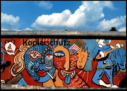 ÄLTERE POSTKARTE BERLINER MAUER 1985 THE WALL LE MUR BERLIN Art Ansichtskarte AK cpa postcard