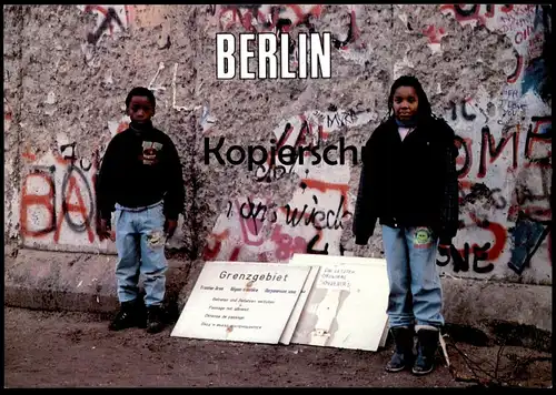 ÄLTERE POSTKARTE SCHÖNES BERLIN SOUVENIR VERKAUF AN DER BERLINER MAUER THE WALL LE MUR Art Ansichtskarte AK cpa postcard