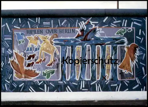 ÄLTERE POSTKARTE BERLIN LOTTE HAUBART KARINA BJERREGARD HIMLEN OVER BERLINER MAUER THE WALL LE MUR BERLIN Art cpa AK