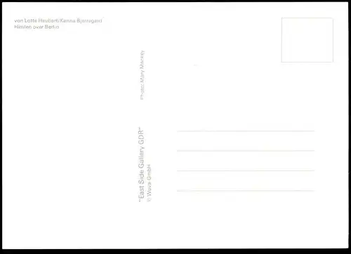 ÄLTERE POSTKARTE BERLIN LOTTE HAUBART KARINA BJERREGARD HIMLEN OVER BERLINER MAUER THE WALL LE MUR BERLIN Art cpa AK