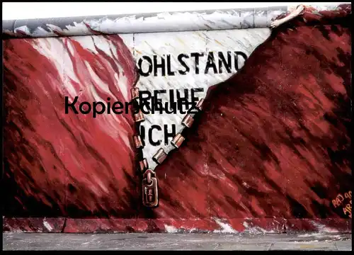 ÄLTERE POSTKARTE BERLINER MAUER THE WALL LE MUR RAINER JEHLE WOHLSTAND BERLIN Art cpa AK postcard Ansichtskarte