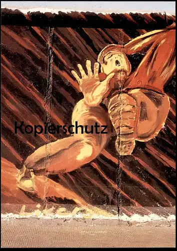 ÄLTERE POSTKARTE BERLINER MAUER BILD VON OLIVER FEIND THE WALL LE MUR BERLIN Art cpa AK Ansichtskarte postcard