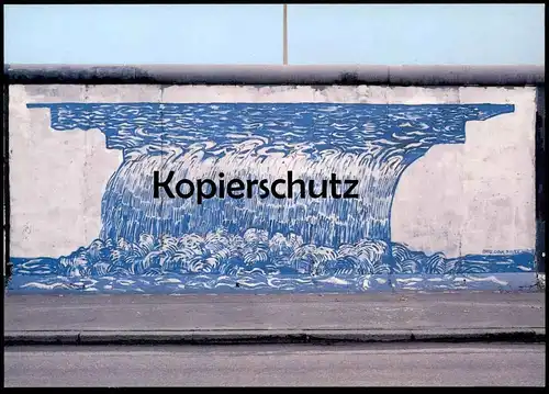 ÄLTERE POSTKARTE BERLIN GABOR IMRE BERLINER MAUER THE WALL LE MUR ART WASSERFALL waterfall cpa Ansichtskarte postcard AK