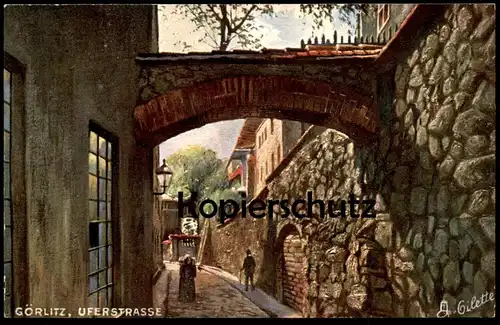 ALTE POSTKARTE GÖRLITZ UFERSTRASSE OILETTE RAPHAEL TUCK Tucks Zgorzelec Ansichtskarte cpa postcard AK