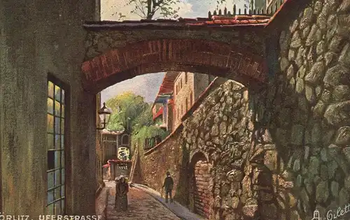 ALTE POSTKARTE GÖRLITZ UFERSTRASSE OILETTE RAPHAEL TUCK Tucks Zgorzelec Ansichtskarte cpa postcard AK