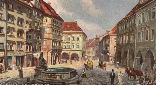 ALTE POSTKARTE GÖRLITZ UNTERMARKT OILETTE RAPHAEL TUCK Tucks Zgorzelec Ansichtskarte cpa postcard AK