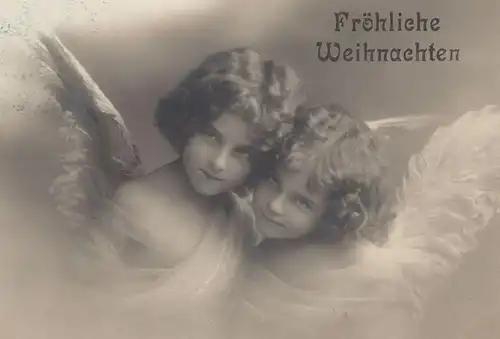 ALTE POSTKARTE FRÖHLICHE WEIHNACHTEN KINDER ENGEL ANGEL ange children enfants Ansichtskarte cpa postcard AK