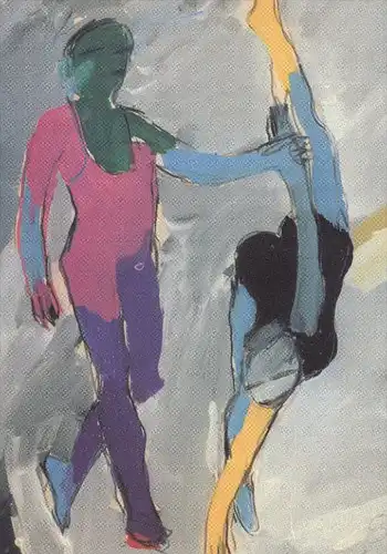 ÄLTERE POSTKARTE AUS DEM BALLETTZYKLUS STUTTGART 1987 AMDJAD AFRA Tanz Ballett ballet danse dance postcard Ansichtskarte