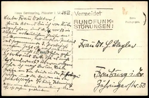 ALTE POSTKARTE MÜNSTER HAUS SENTMARING Luftbild Fliegeraufnahme Ansichtskarte postcard cpa AK