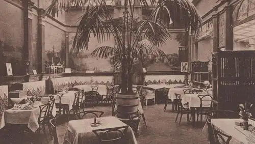 ALTE POSTKARTE HOTEL KAISER-FRIEDRICH-HALLE MÜNSTER I. WESTF. INH. FRITZ MEYER Ansichtskarte postcard cpa AK