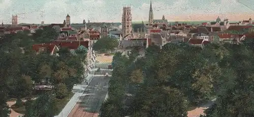 ALTE POSTKARTE MÜNSTER IN WESTFALEN GESAMTANSICHT PANORAMA Totale Totalansicht Total Ansichtskarte postcard cpa AK