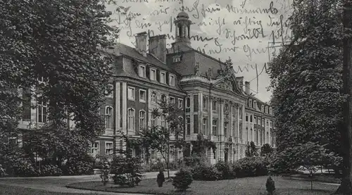 ALTE POSTKARTE MÜNSTER I. W. SCHLOSS PARKSEITE Park Garten castle chateau Ansichtskarte postcard cpa AK