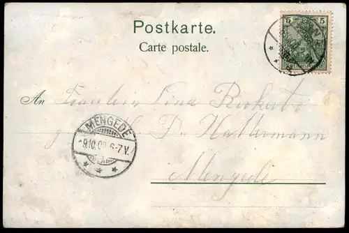 ALTE LITHO POSTKARTE APOTHEKE A. WURM MAGENDOCTOR WUPPERTAL BARMEN STEMPEL UNNA UNTERSCHRIFTEN Ansichtskarte postcard AK