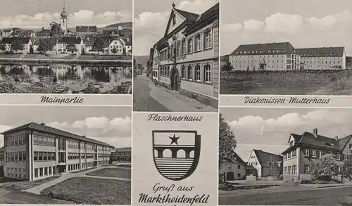 ÄLTERE POSTKARTE GRUSS AUS MARKTHEIDENFELD AM MAIN KREIS-BERUFSSCHULE FLASCHNERHAUS LANDWIRTSCHAFTSSCHULE Ansichtskarte