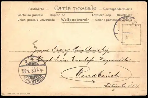 ALTE JUGENDSTIL PASSEPARTOUT POSTKARTE HANNOVER BAHNHOF gare station AK Ansichtskarte postcard cpa