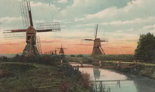 ALTE POSTKARTE MOTIV AUS DER MARSCH WASSERMÜHLEN KREIS STEINBURG Windmühlen Windmill molen moulin à vent cpa AK postcard